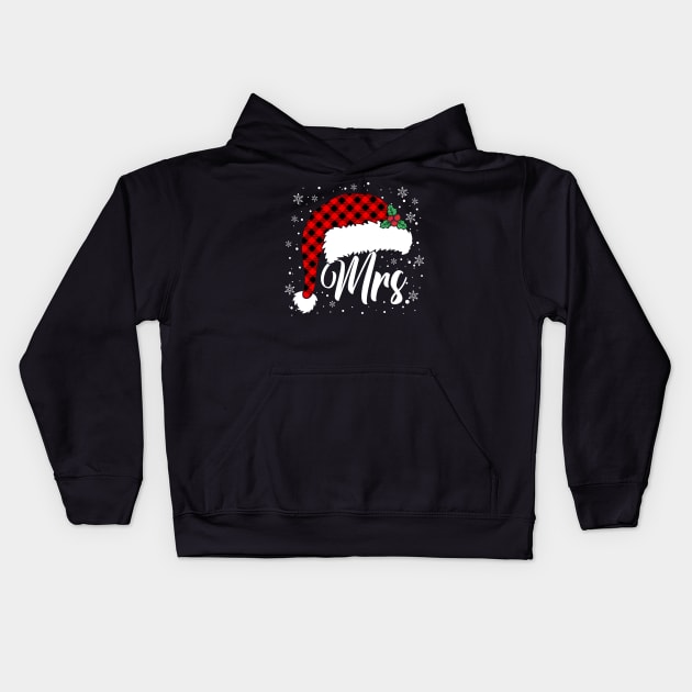 Mrs Santa Claus Christmas Couples Matching Kids Hoodie by antrazdixonlda